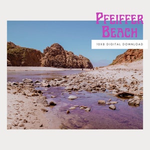 Pfeiffer Beach Purple Sand California Wall Art - 10 x 8 Digital Download