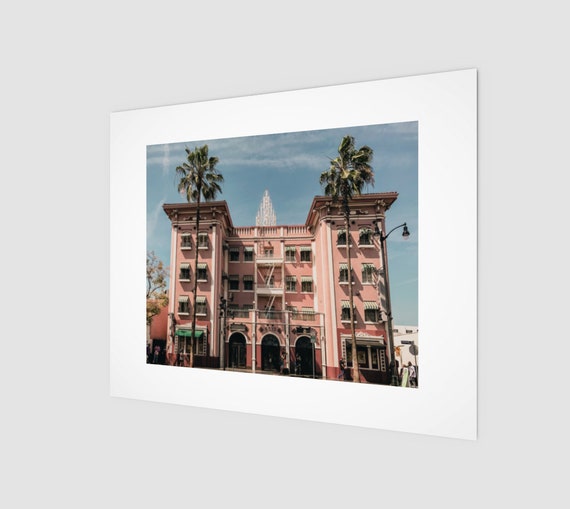 Pink Hotel California Wall Art Etsy