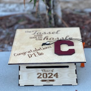 2025 Personalisierte Abschlusskappe Kartenbox