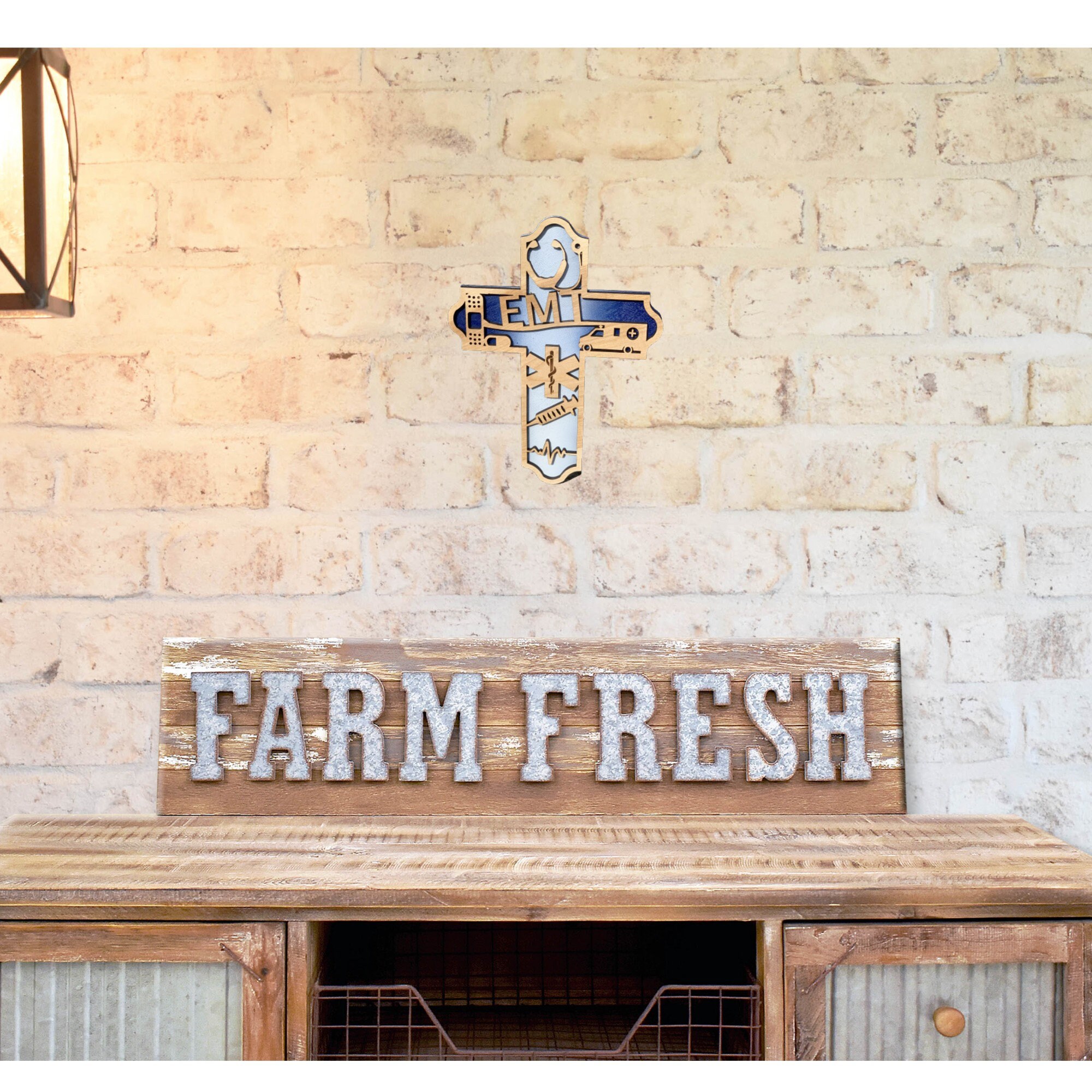 Best EMT Gift Gift for EMT EMT Wife Emt Mom Wooden Cross Etsy