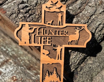 Gift for a Hunter | best hunting gift, unique hunting gift, made in the USA, wooden crosses, crosses
