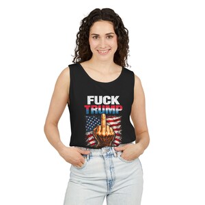 F*ck Trump Tank Top | Political Protest Graphic, American Flag Bild 3