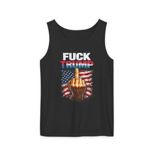 F*ck Trump Tank Top | Political Protest Graphic, American Flag Bild 4