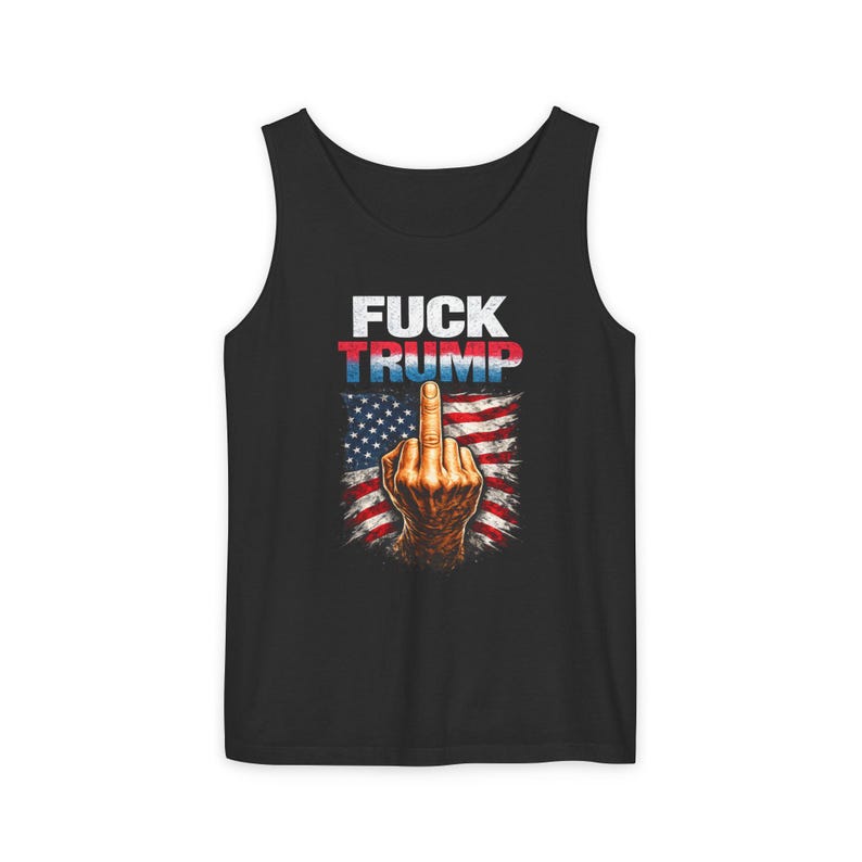F*ck Trump Tank Top | Political Protest Graphic, American Flag Bild 4