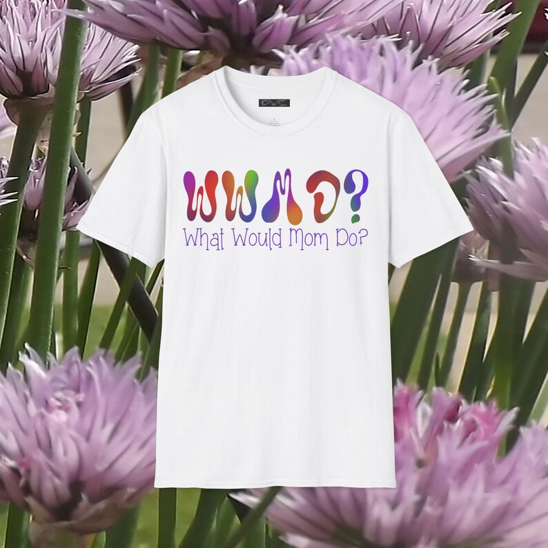 WWMD? What Would Mom Do? Tie-Dye Unisex Softstyle T-Shirt image 4