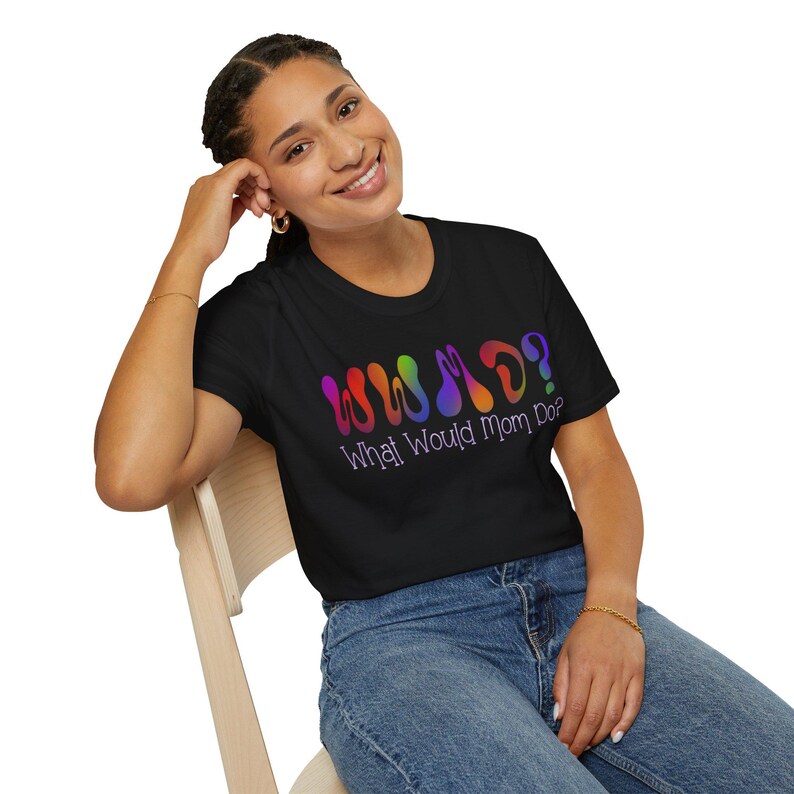 WWMD? What Would Mom Do? Tie-Dye Unisex Softstyle T-Shirt image 9