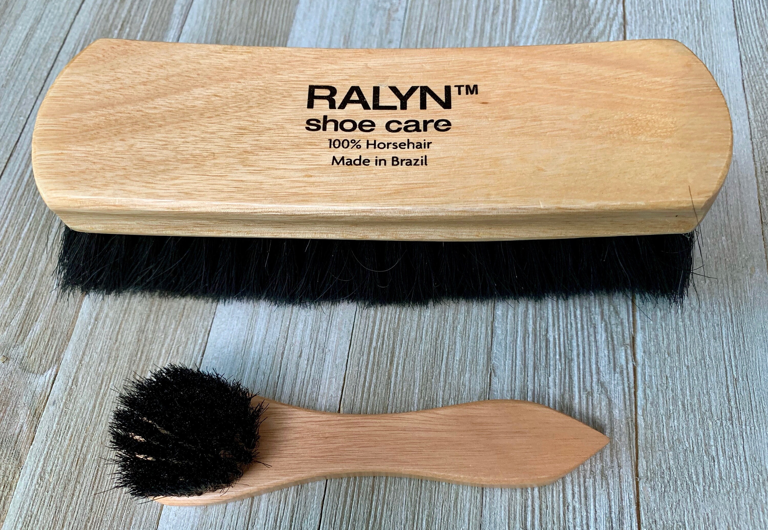 shoe polish and brush set