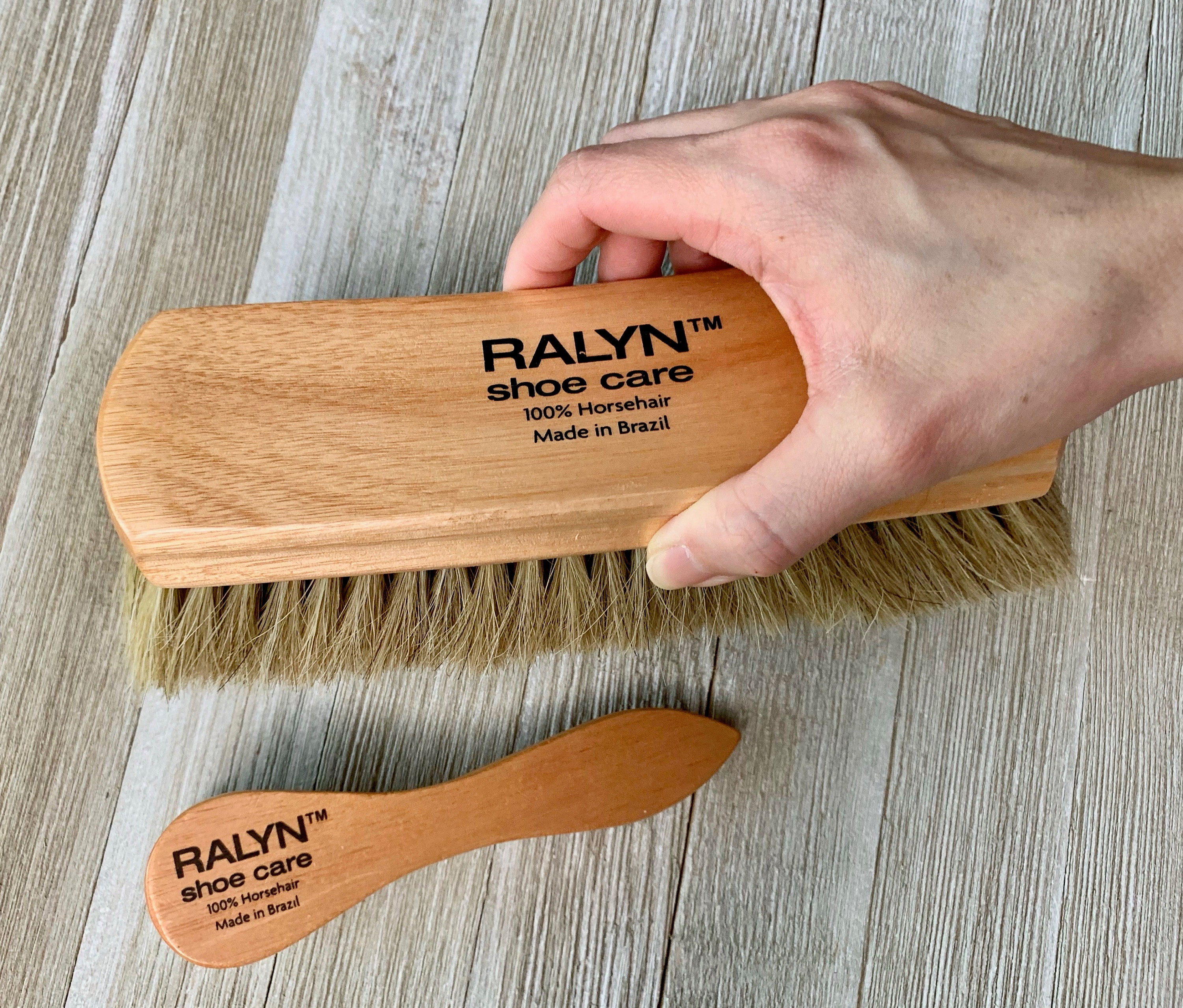 shoe polish and brush set