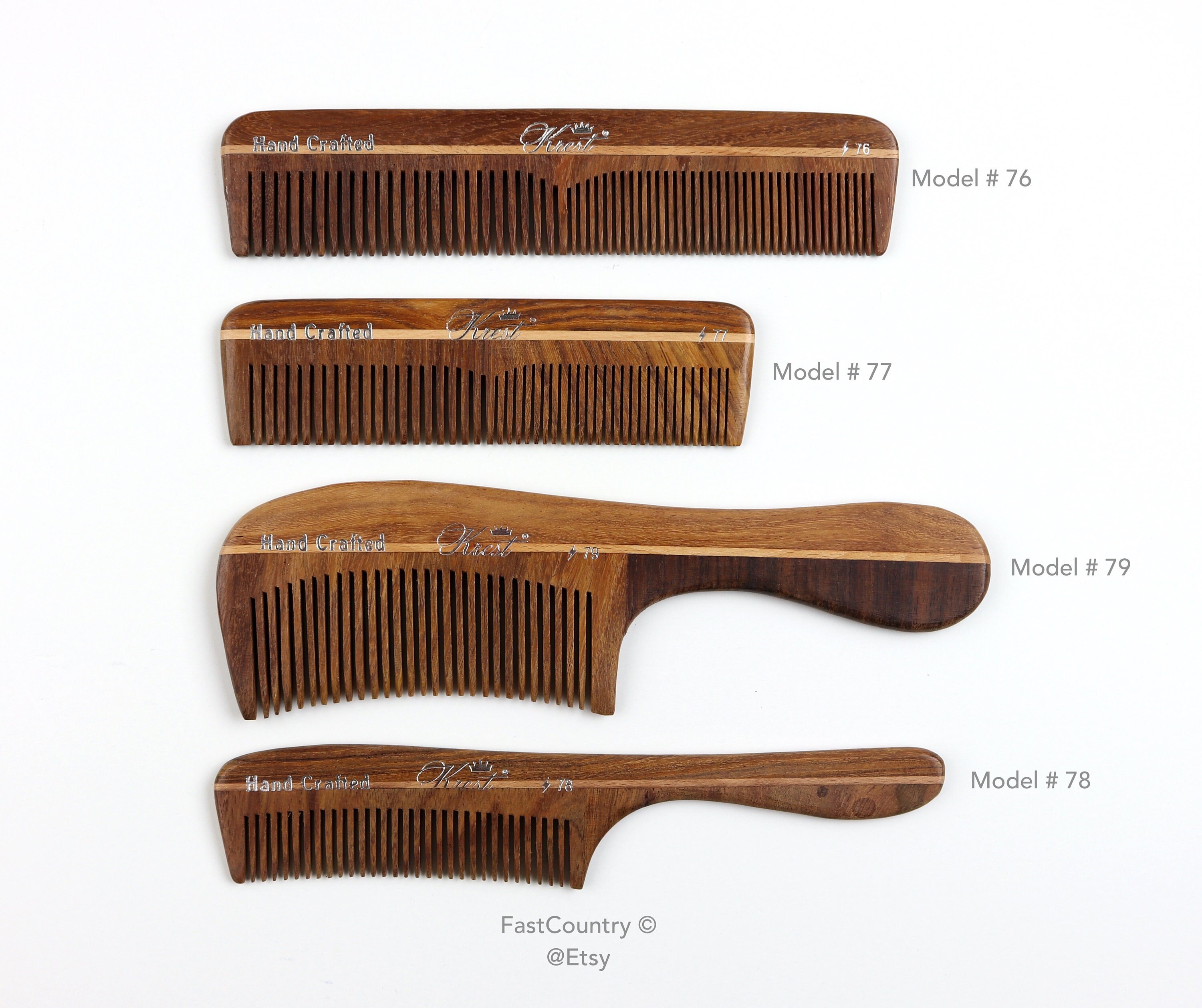 Wooden Combs. Hand Made Wood Combs. Natural Hair Combs 1 Pc