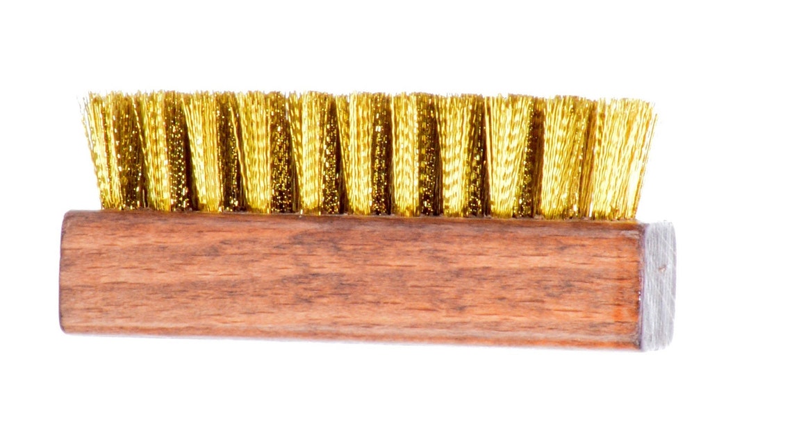 Suede Brush with Brass Bristles Small Brass Bristles Brush for | Etsy