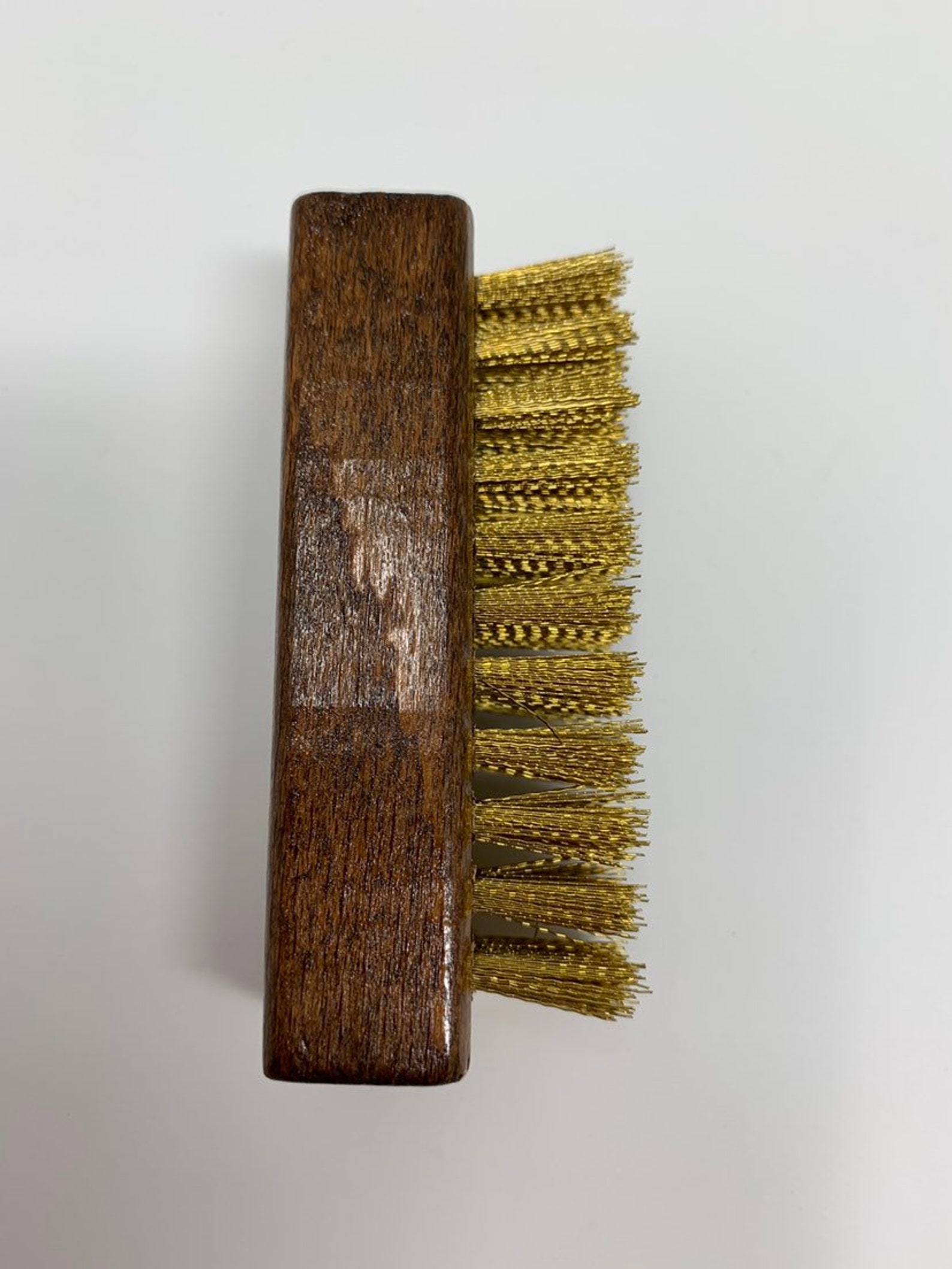 Suede Brush with Brass Bristles Small Brass Bristles Brush for Etsy