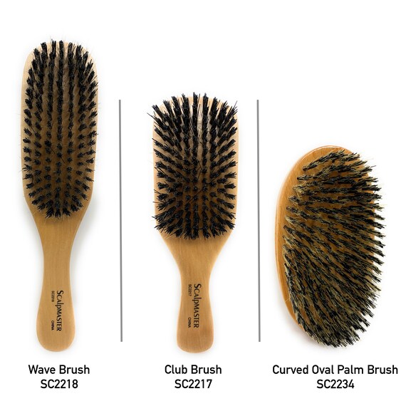 Club Hair Brush Wave Hair Brush Curved Oval Palm Brush Boar Etsy