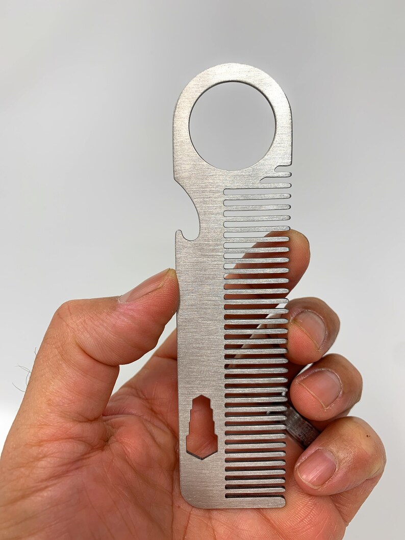 New Stainless Steel Beard Comb Metal Comb Gift for Him Beard Etsy
