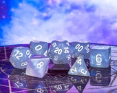Arctic Rift - Aurora Borealis RPG DND 7-Piece Polyhedral Dice Set - Hand Inspected with Dice Bag