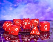 Solar Flare - Aurora Borealis RPG DND 7-Piece Polyhedral Dice Set - Hand Inspected with Dice Bag