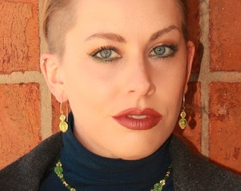 Amethyst und Schwarzlicht Halskette