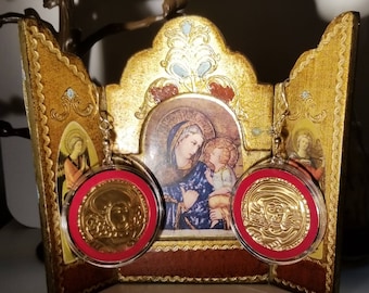 Engelsführer Ohrringe, Flash, spirituelles Wesen, tägliche Hilfe, Glaube, New Age, signiert Original geprägte Metallkunst