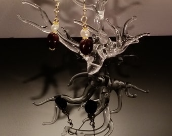 Kaffee, Perle, Ohrringe, Kaffeehaus chic, Romanze