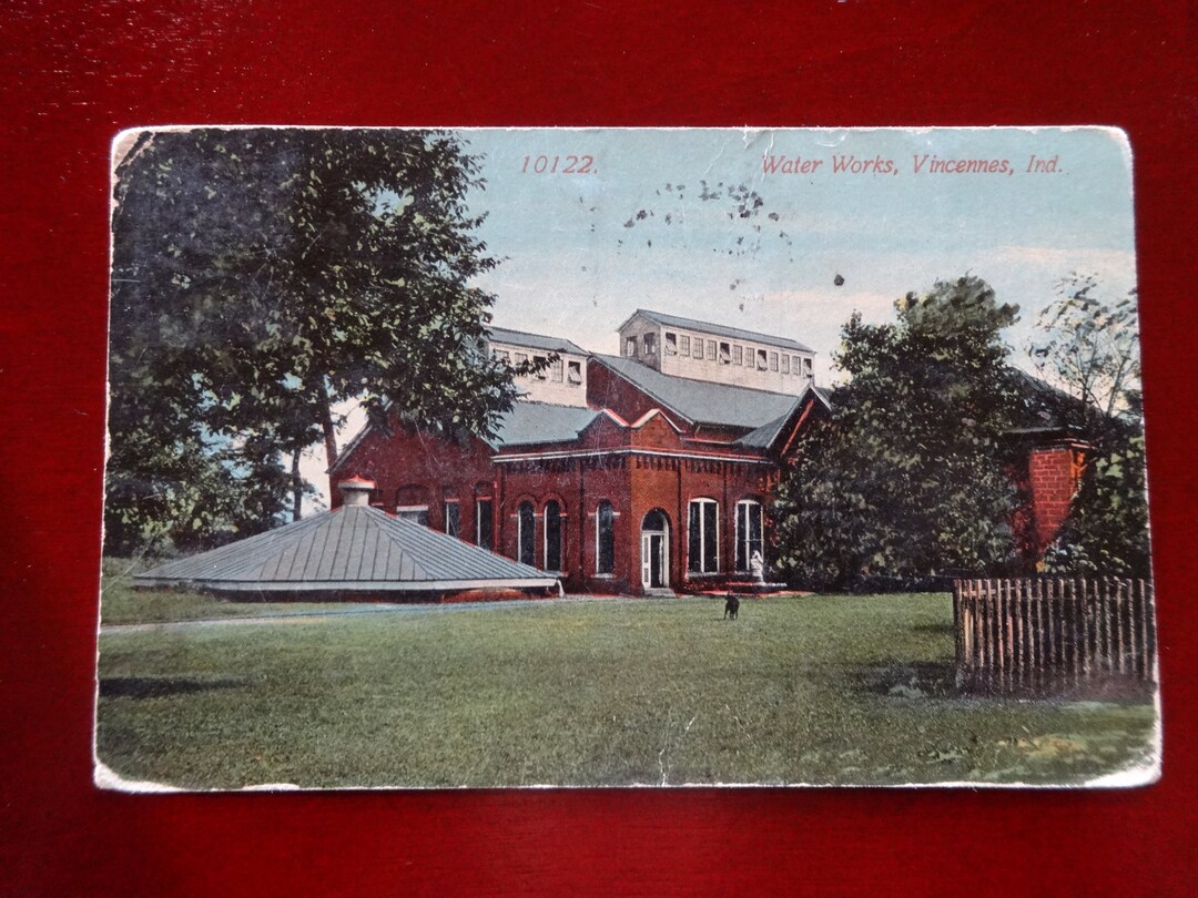 1914 Postcard of Water Works Vincennes Indiana Etsy
