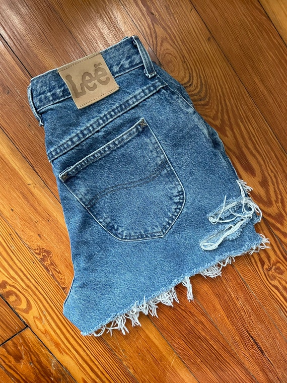 Vintage Lee Denim Cut Off Shorts - image 4