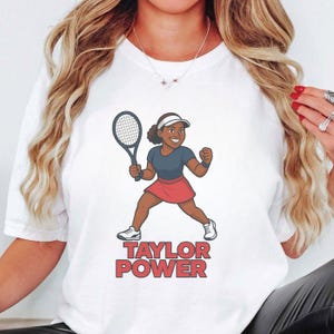 Tennis T-Shirt women men Taylor Power Tennis Jersey Short Sleeve Shirt, Fun Sports Tee,  Tennis Lover&#39;s Apparel, Summer Casual Wear.