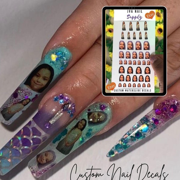 Create Your Own Nail Art Waterslide Decals | Custom Photo Water Decals for manicure | Custom Nail Decal Waterslide