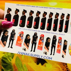 XL Custom Photo Nail Decal Waterslides