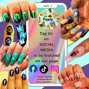 Create Your Own Nail Art Waterslide Decals | Custom Photo Water Decals for manicure | Custom Nail Decal Waterslide image 10