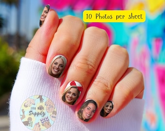 Calcomanías de uñas personalizadas / Calcomanías de arte de uñas personalizadas / Tatuaje de uñas personalizado / Transferencia de uñas con imagen y logotipo personalizado
