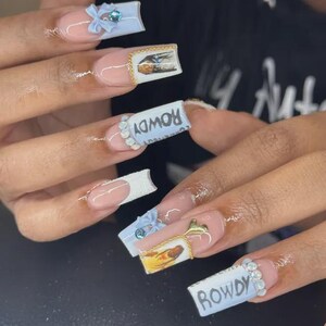 Stickers photo Nail Art personnalisés pour toboggan | Water Decals personnalisés pour manucure | Décalcomanie pour ongles personnalisée Waterslide image 5