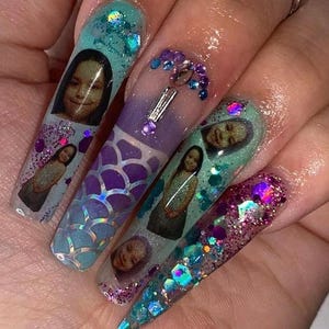 Create Your Own Nail Art Waterslide Decals | Custom Photo Water Decals for manicure | Custom Nail Decal Waterslide image 4