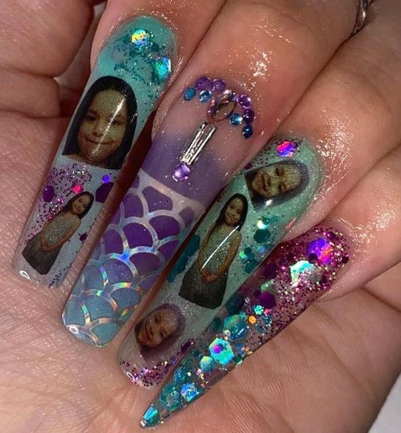 Create Your Own Nail Art Waterslide Decals | Custom Photo Water Decals for manicure | Custom Nail Decal Waterslide image 4