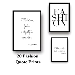 Fashion quote wall art fashion prints fashion wall art digital printable wall art home decor for her