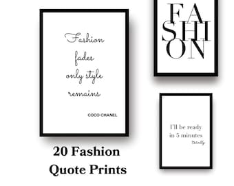 Fashion quote wall art fashion prints fashion wall art digital printable wall art home decor for her