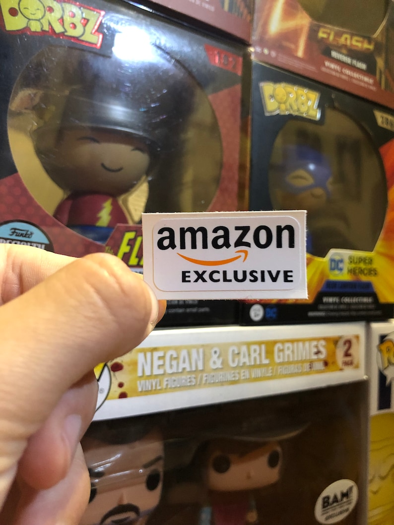 Funko Pop Figure amazon Exclusive Replacement Sticker Etsy