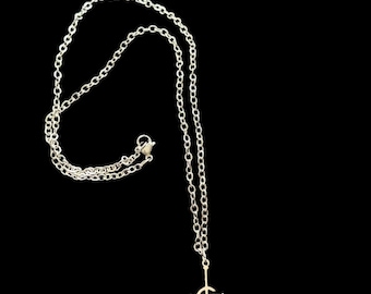 band ghost inspired tiny pendent necklace