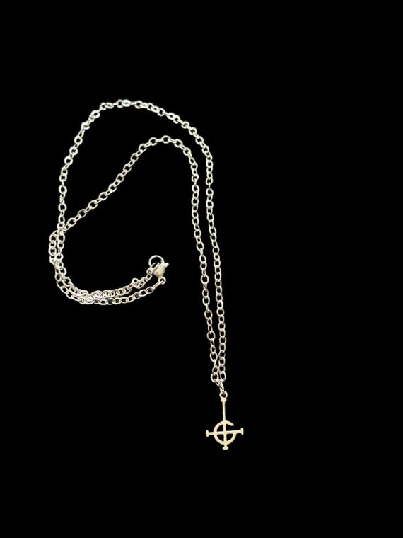 band ghost inspired tiny pendent necklace