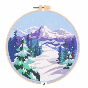 Embroidery Kit for Beginners, DIY Hand Embroidery Full Kit  Needlepoint, DIY Craft, Cross Stitch Set, Handmade Christmas Gift