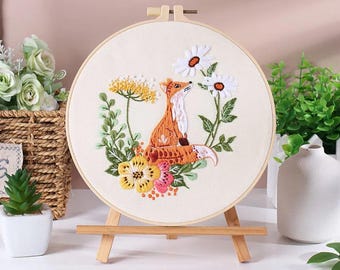 Embroidery Kit for Beginners, DIY Hand Embroidery Full Kit  Needlepoint, DIY Craft, Cross Stitch Set, Handmade Christmas Gift, Village