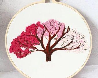 Embroidery Kit for Beginners, DIY Hand Embroidery Full Kit  Needlepoint, DIY Craft, Cross Stitch Set, Handmade Gift, Landscape