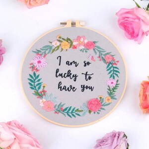 Embroidery Kit for Beginners, DIY Hand Embroidery Full Kit  Needlepoint, DIY Craft, Cross Stitch Set, Handmade Mother&#39;s Day Gift