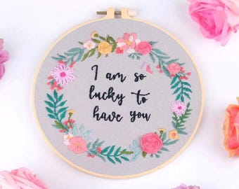 Embroidery Kit for Beginners, DIY Hand Embroidery Full Kit  Needlepoint, DIY Craft, Cross Stitch Set, Handmade Mother's Day Gift