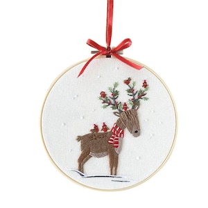 Embroidery Kit for Beginners, DIY Hand Embroidery Full Kit  Needlepoint, DIY Craft, Cross Stitch Set, Handmade Christmas Gift