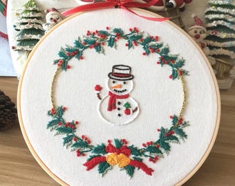 Embroidery Kit for Beginners, DIY Hand Embroidery Full Kit  Needlepoint, DIY Craft, Cross Stitch Set, Handmade Christmas Gift