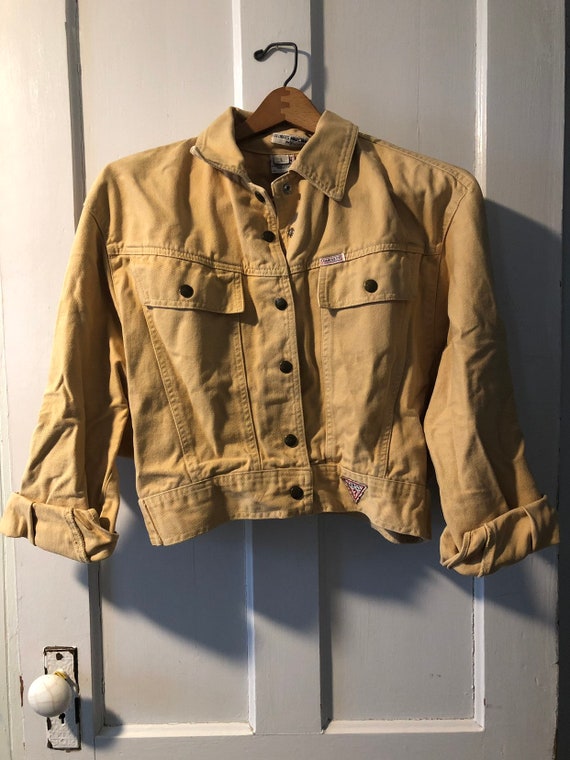 pale yellow denim jacket