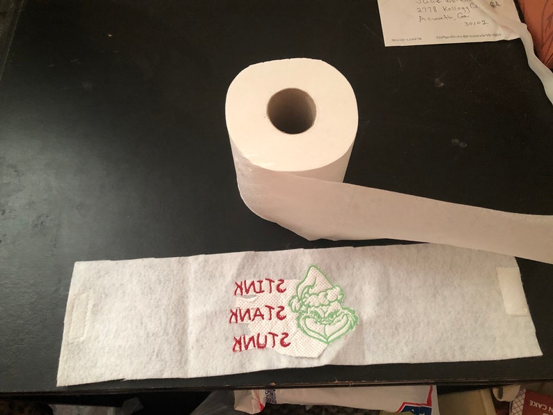 Embroidered Toilet Paper Covers Poop Happens Etsy