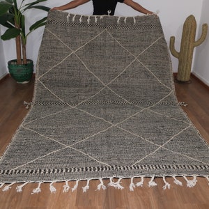 Custom Marroquí Zanafi Rug, Alfombra escandinava, Decoración de mediados de siglo, Muebles de mediados de siglo, Kelim tejido a mano, Alfombra Hanbel, Envío gratis