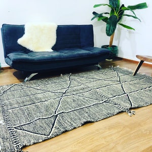 Custom Marroquí Zanafi Rug, Alfombra escandinava, Decoración de mediados de siglo, Muebles de mediados de siglo, Kelim tejido a mano, Alfombra Hanbel, Envío gratis