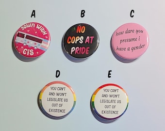 DISCOUNTED LGBTQ Pride Pin Buttons (imperfections)