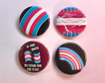 Trans Flags Pride Pin Button Badge Set / Queer LGBT Pride Pins
